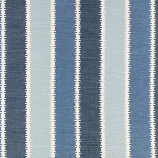 blue striped cotton fabric from Romo