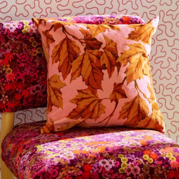 Dappled Leaf Fabric - Emerald / Amber from