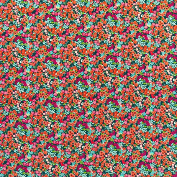 multicolour botanical velvet-chenille fabric from Harlequin