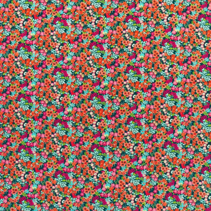 Wildflower Meadow Fabric - Carnelian / Aquamarine / Peridot swatch
