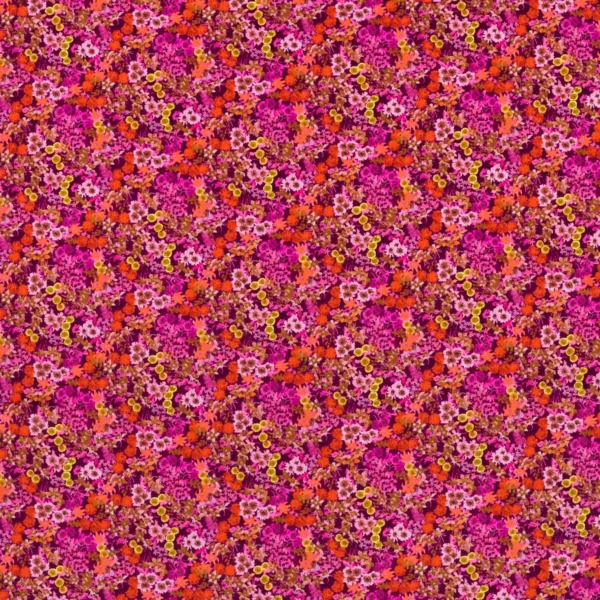 Wildflower Meadow Fabric - Carnelian / Spinel / Amethyst by pink botanical velvet-chenille fabric from Harlequin