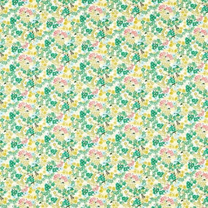 Wildflower Meadow Fabric - Rose / Emerald / Peridot swatch