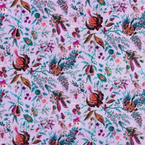 Wonderland Floral Fabric - Amethyst / Lapis / Ruby