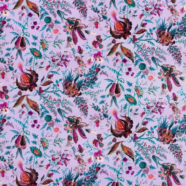 Wonderland Floral Fabric - Amethyst / Lapis / Ruby by Wonderland Floral Fabric - Amethyst / Lapis / Ruby from
