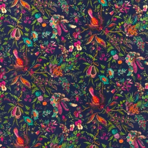 multicolour botanical velvet-chenille fabric from Harlequin