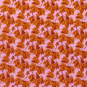 orange botanical velvet-chenille fabric from Harlequin