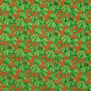 green botanical velvet-chenille fabric from Harlequin