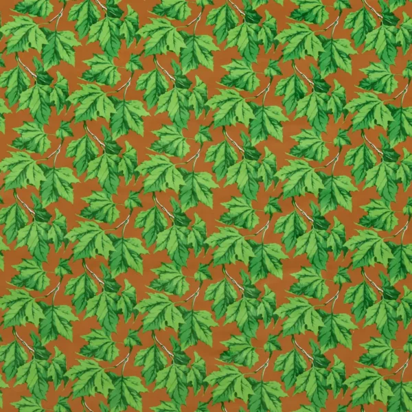 green botanical velvet-chenille fabric from Harlequin