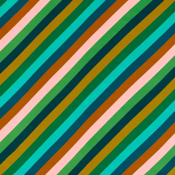 Sherbet Stripe Fabric - Emerald / Amber / Rose by multicolour striped velvet-chenille fabric from Harlequin