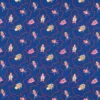 blue animal embroideried fabric from Harlequin