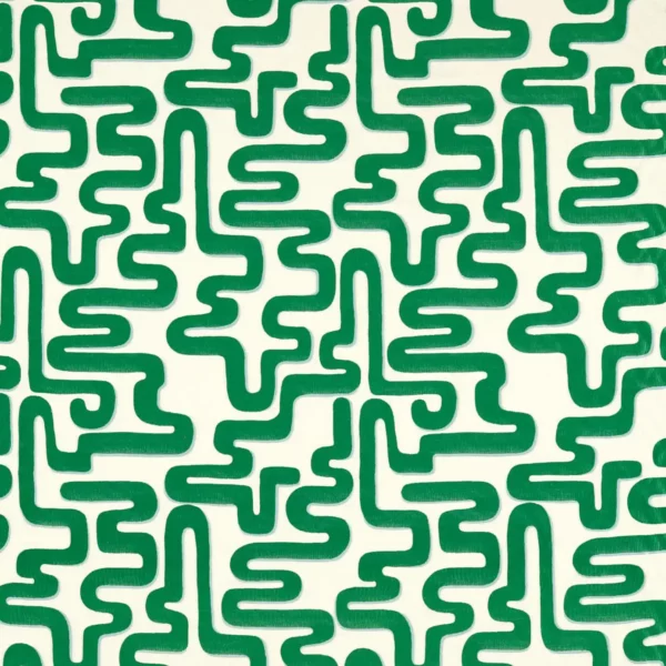 Meander Fabric - Emerald / Aquamarine by green misc woven fabric from Harlequin