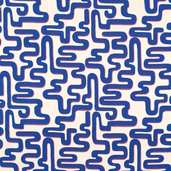 Meander Fabric - Lapis / Spinel by blue misc woven fabric from Harlequin