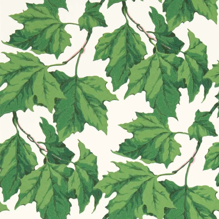 Dappled Leaf Wallpaper - Emerald fabric swatch HSRW113045