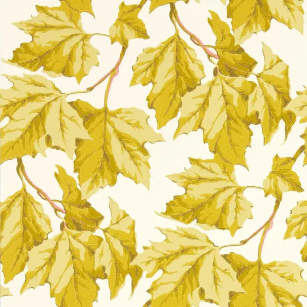 Dappled Leaf Wallpaper - Citrine by yellow botanical wallpaper from harlequin