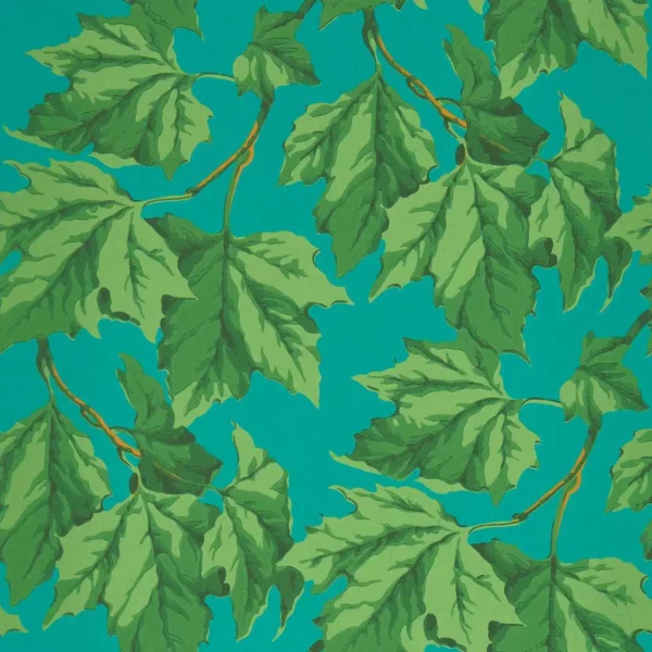 Dappled Leaf Wallpaper - Emerald / Teal by green botanical wallpaper from harlequin