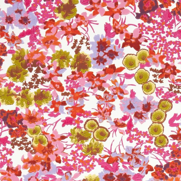 red botanical wallpaper from harlequin