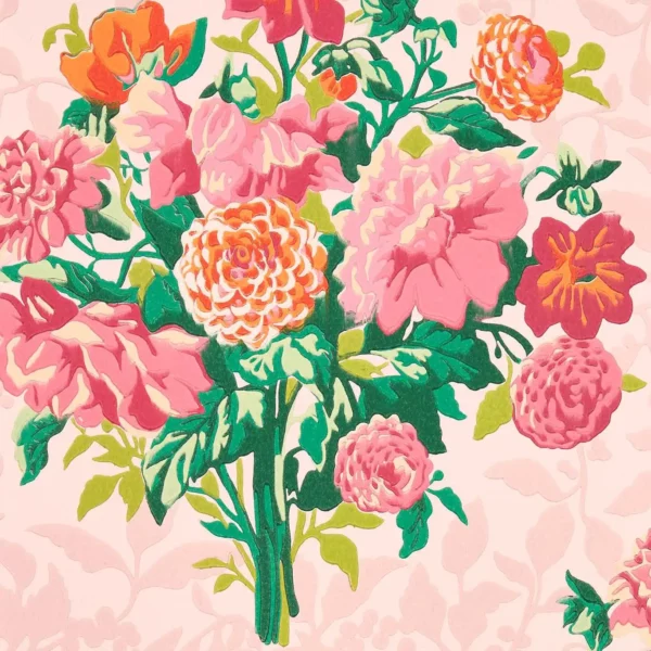 pink botanical wallpaper from harlequin