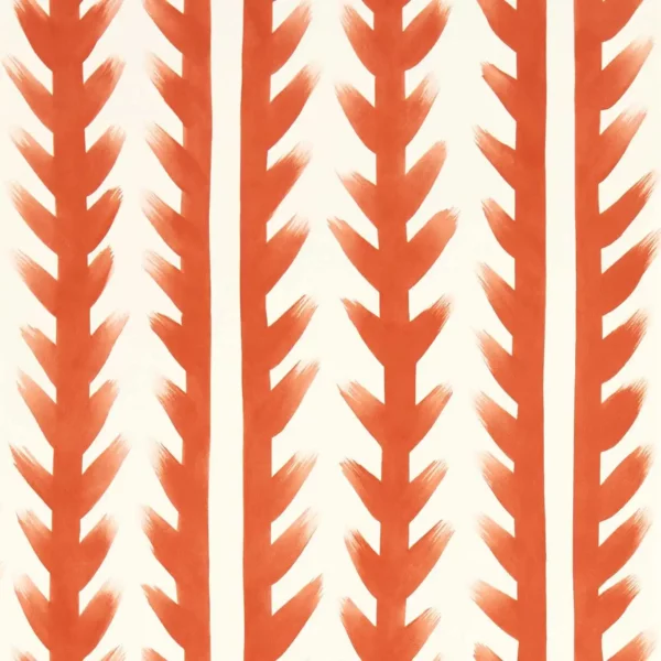 Sticky Grass Wallpaper - Carnelian by orange striped wallpaper from harlequin