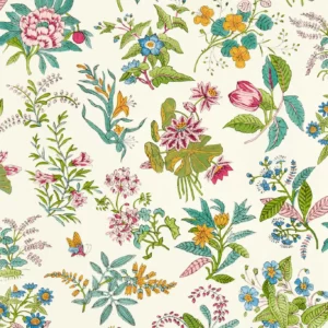 multicolour botanical wallpaper from harlequin
