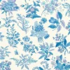 blue botanical wallpaper from harlequin