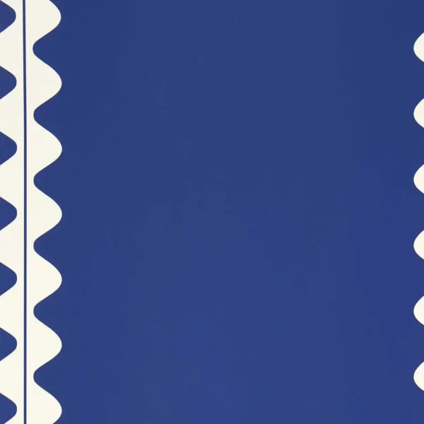 Ric Rac Wallpaper - Lapis by blue striped wallpaper from harlequin