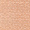 orange geometric embroideried fabric from Harlequin