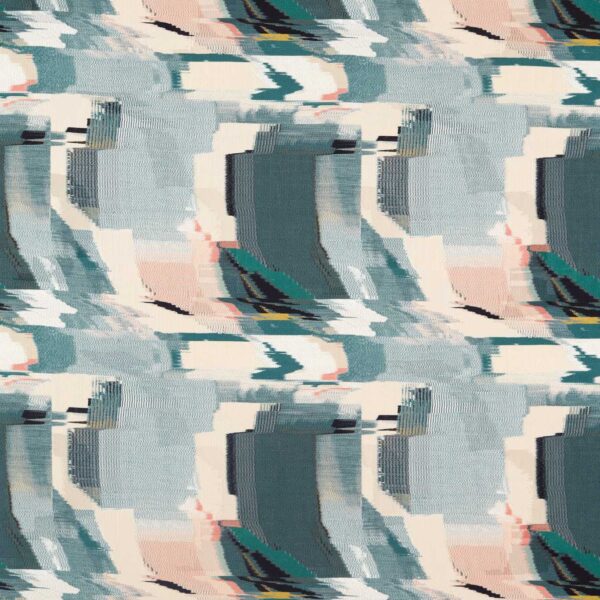 green contemporary linen fabric from Harlequin