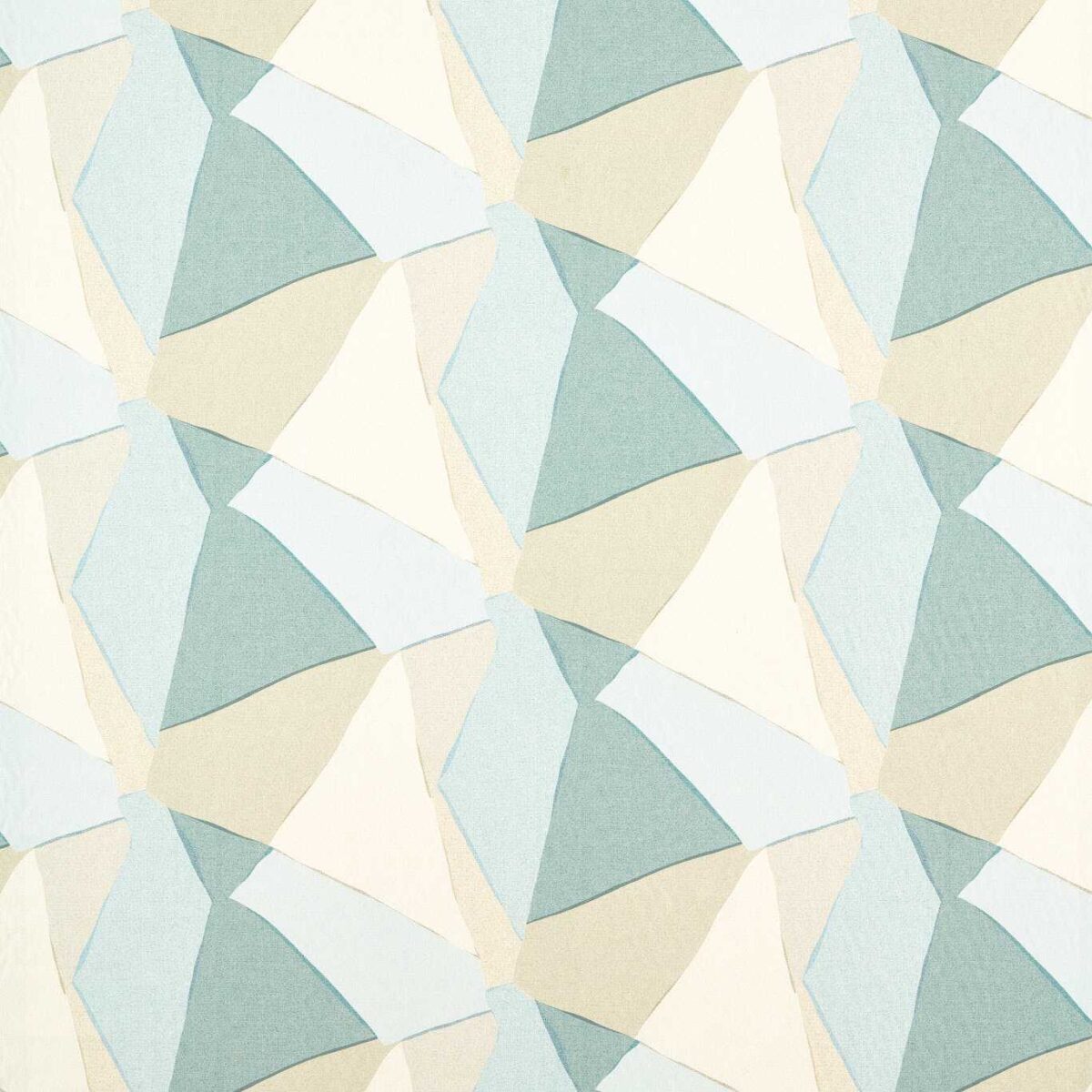 Sumi Reflect Fabric - Sky / Pebble / Canvas by blue geometric cotton fabric from Harlequin