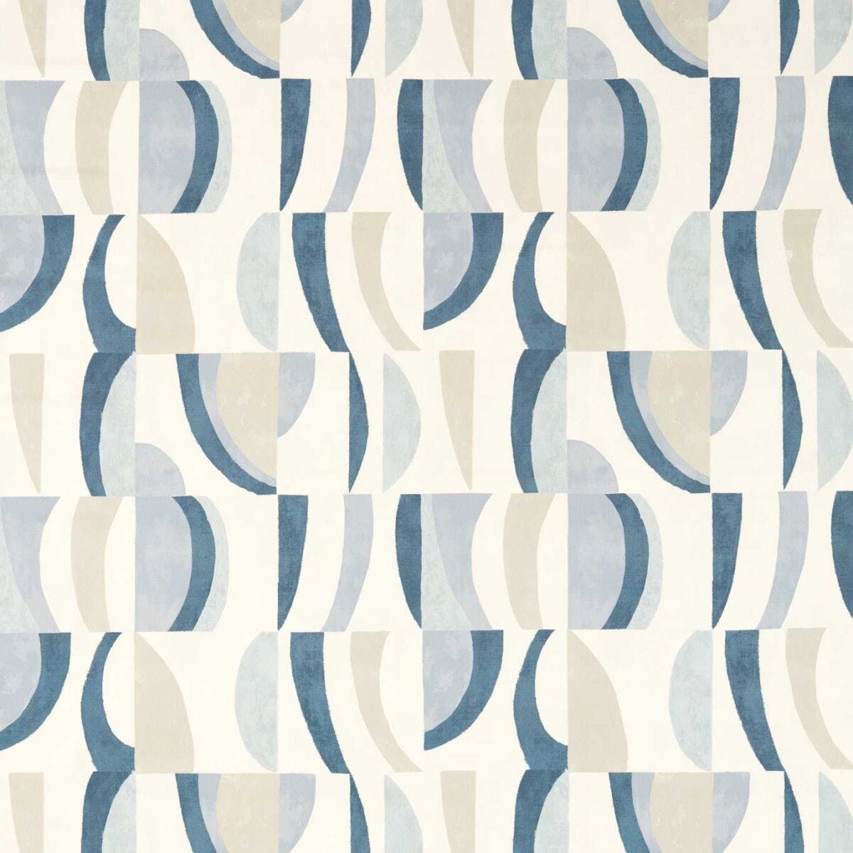 Torillo Fabric - Sky / Cornflower / Linen by blue contemporary cotton fabric from Harlequin