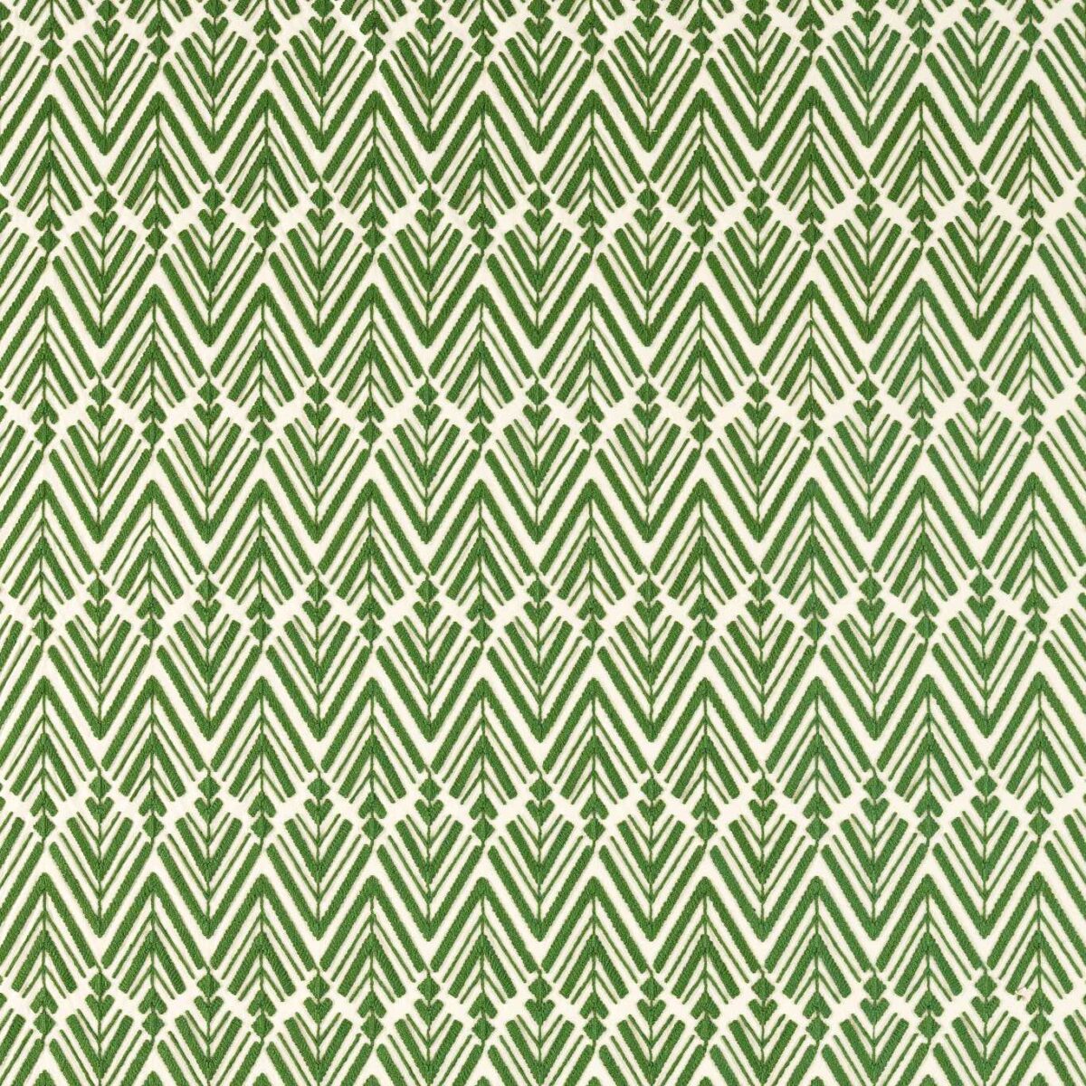 green geometric woven fabric from Harlequin