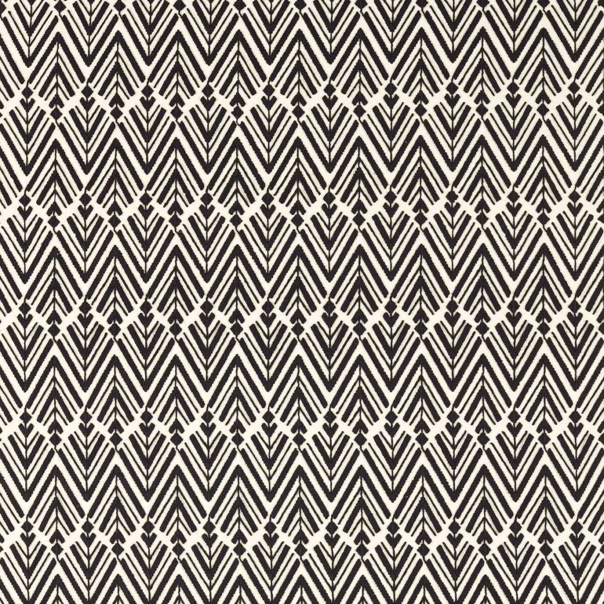 Thalia Fabric - Black Earth by black-grey geometric woven fabric from Harlequin