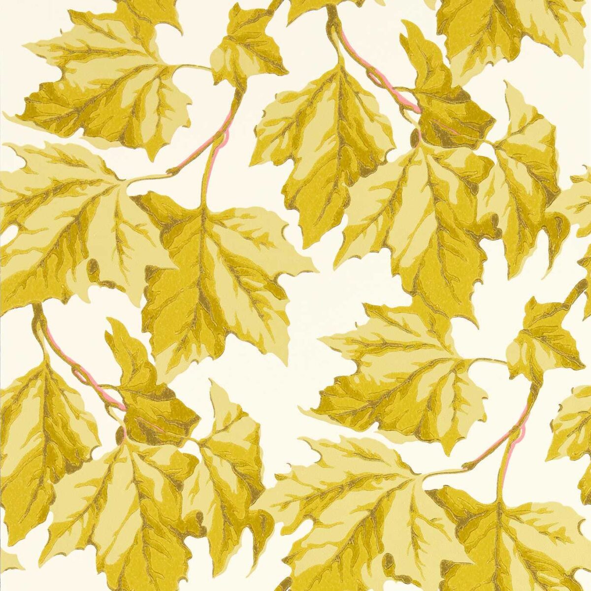 Dappled Leaf Wallpaper - Citrine from