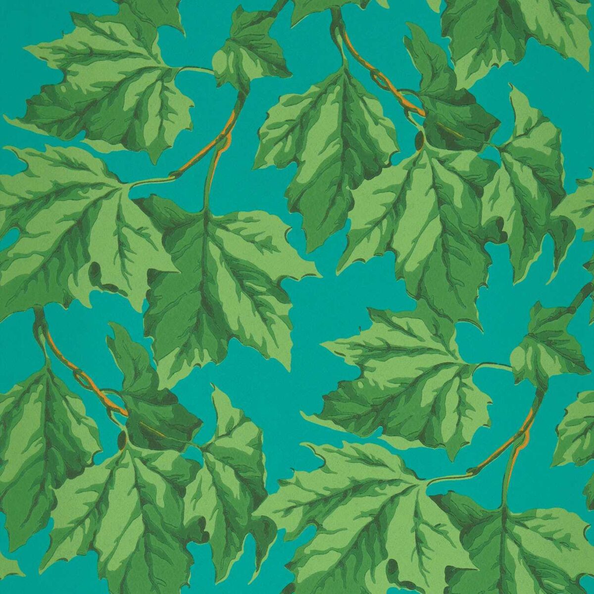 Dappled Leaf Wallpaper - Emerald / Teal by Dappled Leaf Wallpaper - Emerald / Teal from