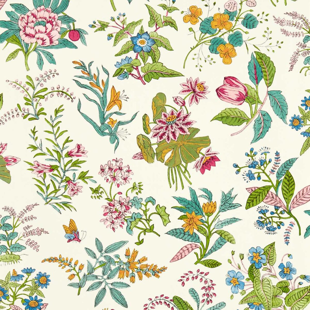 Woodland Floral Wallpaper - Peridot / Ruby / Pearl by Woodland Floral Wallpaper - Peridot / Ruby / Pearl from