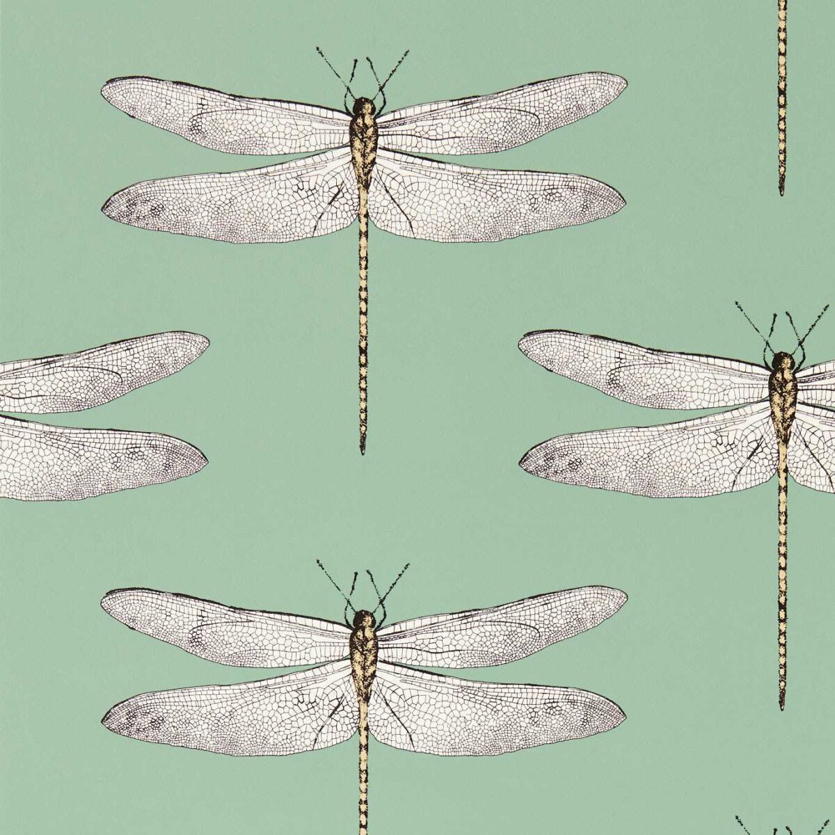 Demoiselle Wallcovering - Seaglass / First Light / Sand from