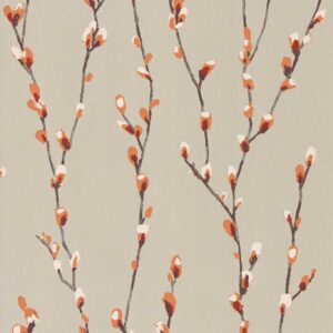 Salice Wallcovering - Tangerine / Gilver