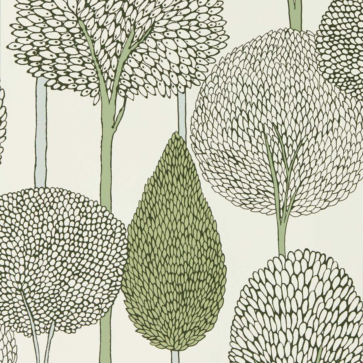 Silhouette Wallcovering - Seaglass / Forest by Silhouette Wallcovering - Seaglass / Forest from