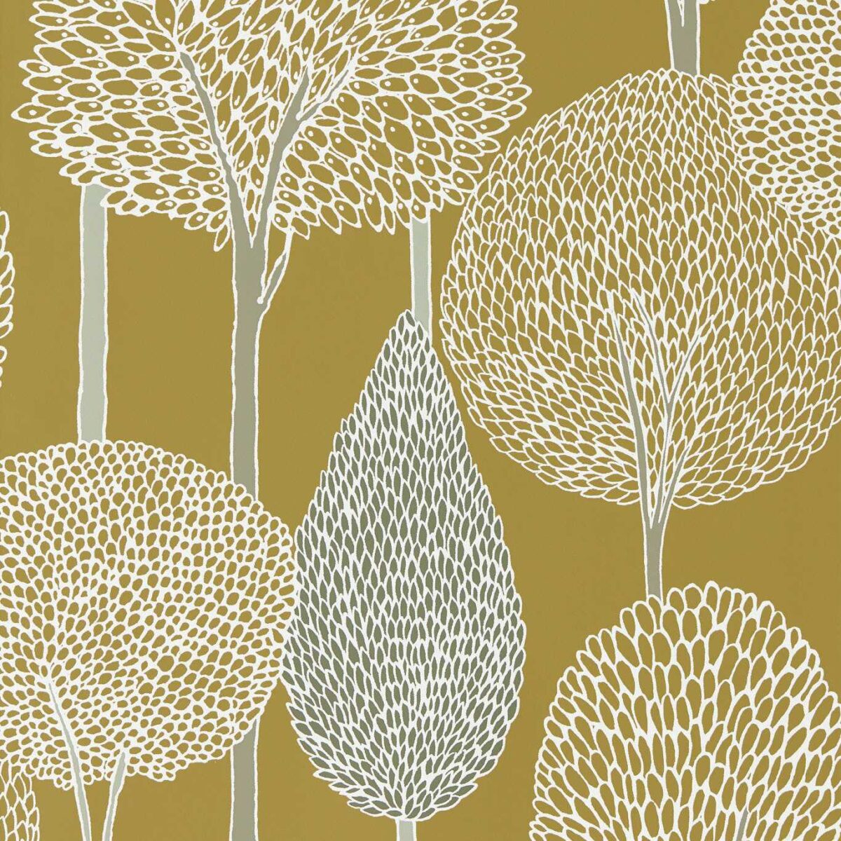 Silhouette Wallcovering - Ochre / Taupe by Silhouette Wallcovering - Ochre / Taupe from