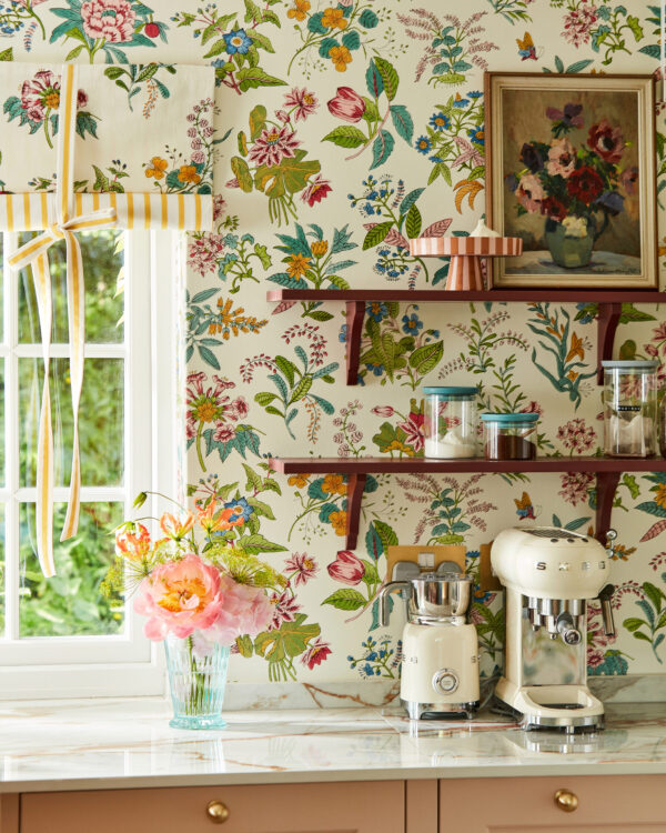Dahlia Bunch Wallpaper - Lapis by Dahlia Bunch Wallpaper - Lapis from