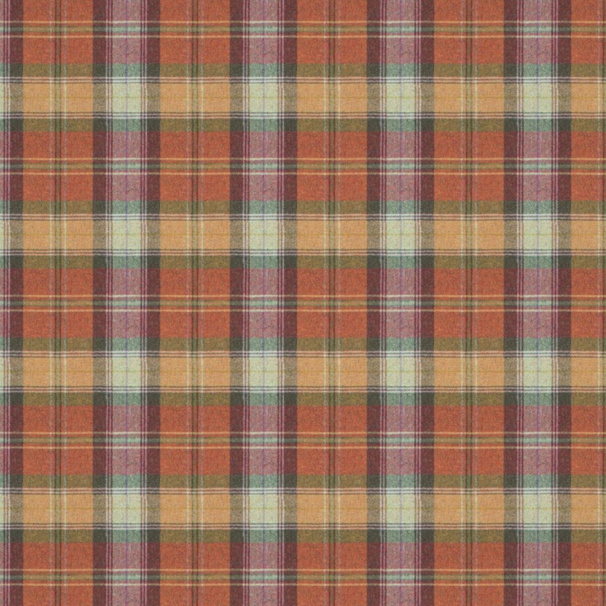 Beachcomber Fabric - Ornsay by orange checked woolen fabric from Linwood Fabrics