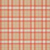 orange checked woolen fabric from Linwood Fabrics