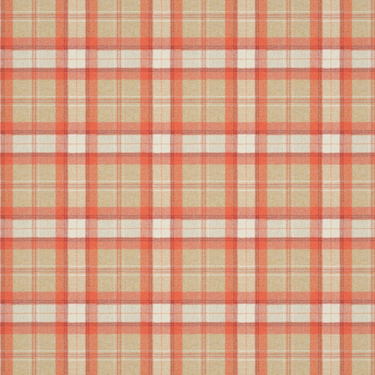 orange checked woolen fabric from Linwood Fabrics