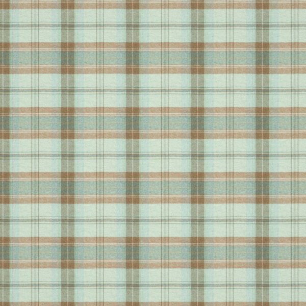 blue checked woolen fabric from Linwood Fabrics
