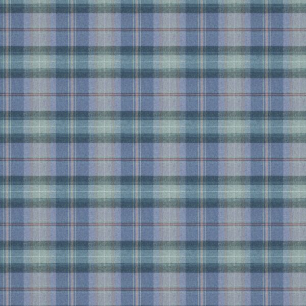 Beachcomber Fabric - Southerness by blue checked woolen fabric from Linwood Fabrics