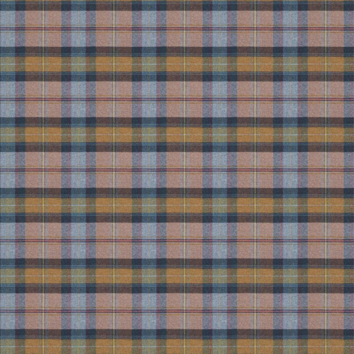 Beachcomber Fabric - Cape Wrath by orange checked woolen fabric from Linwood Fabrics