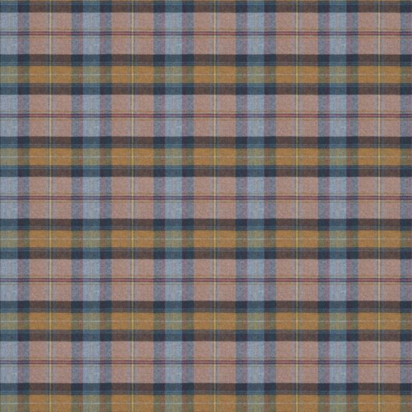 Beachcomber Fabric - Cape Wrath by orange checked woolen fabric from Linwood Fabrics