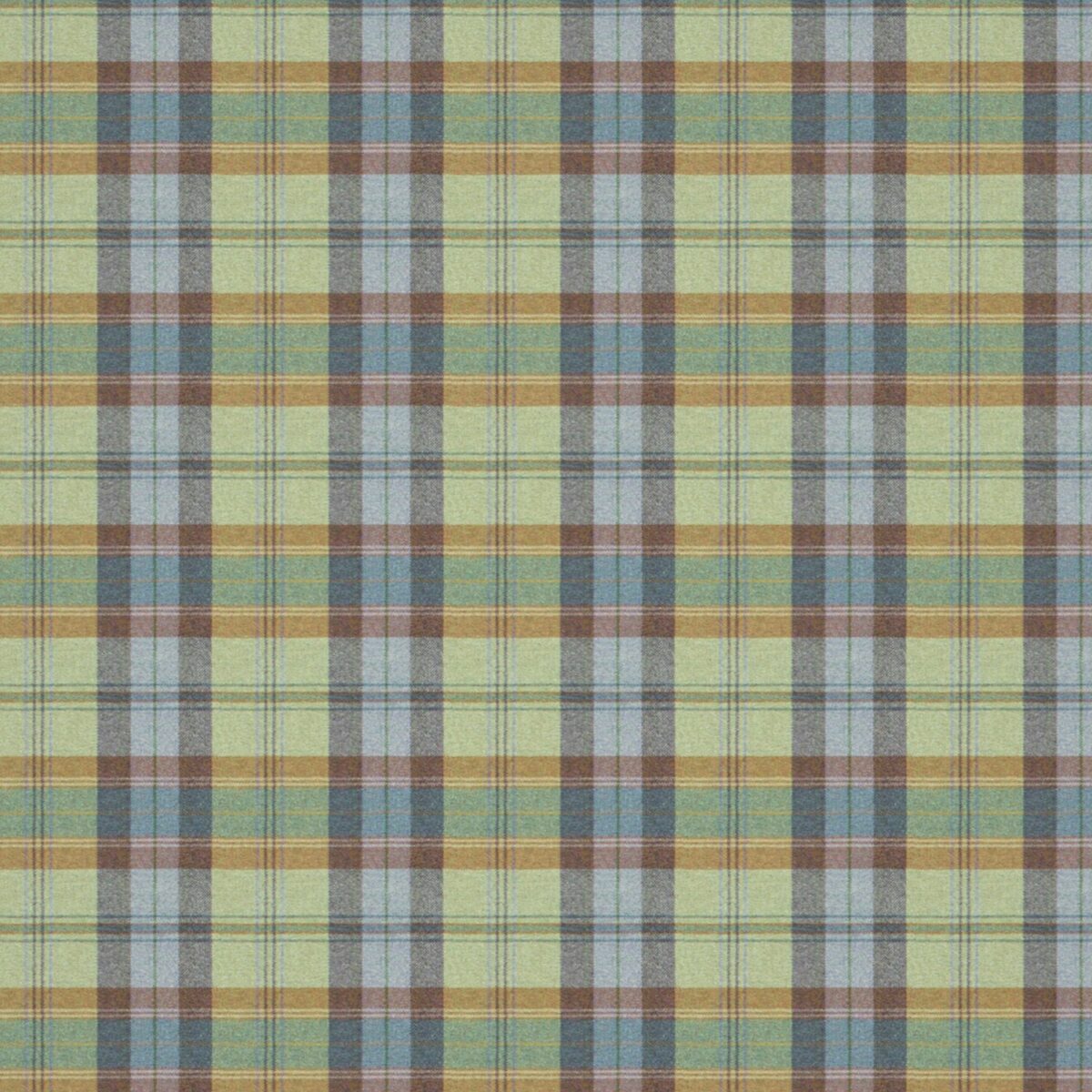 blue checked woolen fabric from Linwood Fabrics