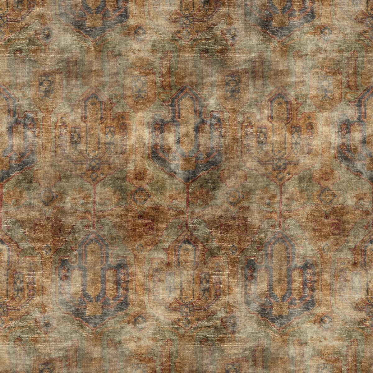 Kadife Fabric - Green Gold by brown contemporary velvet-chenille fabric from Linwood Fabrics