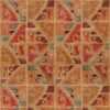 orange geometric velvet-chenille fabric from Linwood Fabrics