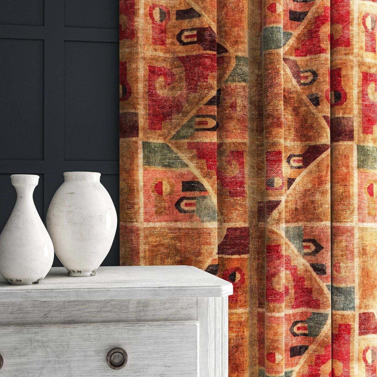 Kichana Fabric - Paprika by Kichana Fabric - Paprika from